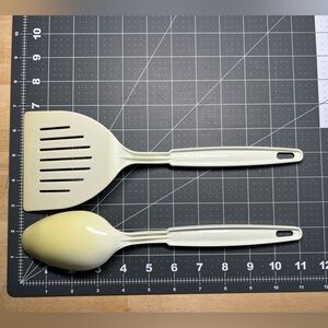 Vintage Ekco spoon and slotted spatula, set of two, good used condition